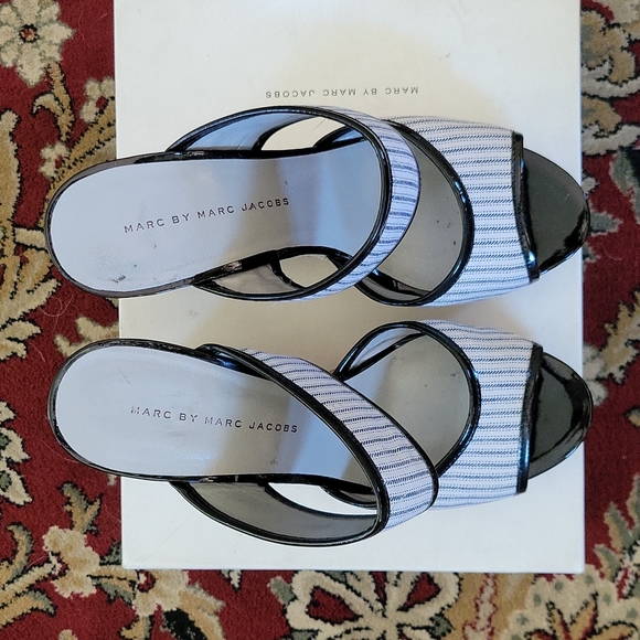 Marc Jacob's Fab cork wedge slides sz 8 - Picture 4 of 5